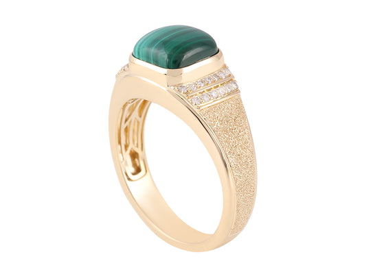 14K Malachite Ring