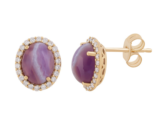 18K Chalcedony Earrings