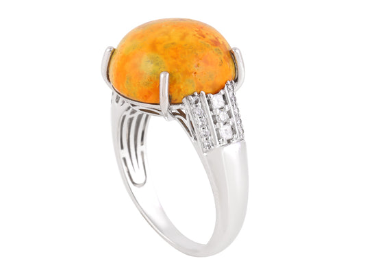 18K Bumble Bee Jasper Ring