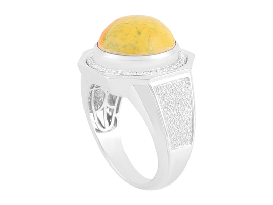 18K Bumble Bee Jasper Ring