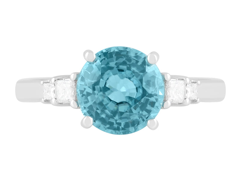 14K Blue Zircon Ring