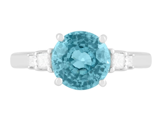 14K Blue Zircon Ring