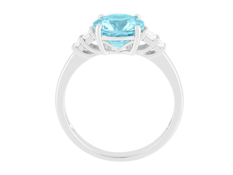 14K Blue Zircon Ring