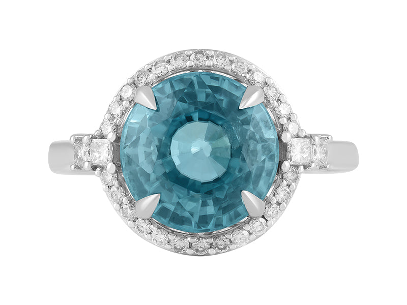 14K Blue Zircon Ring