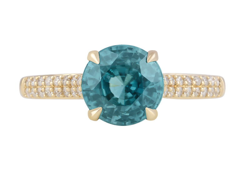 14K Blue Zircon Ring