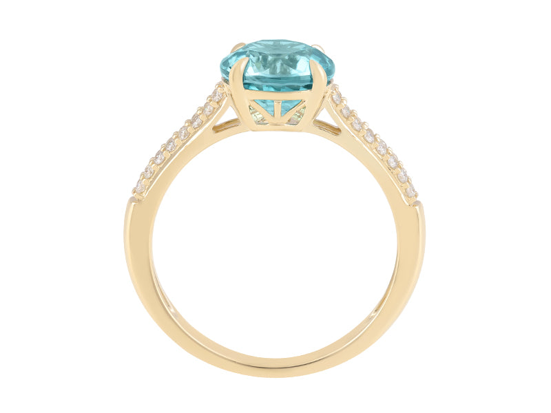 14K Blue Zircon Ring