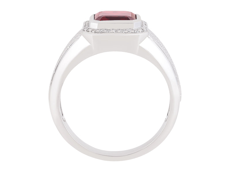 14K Red Garnet Ring