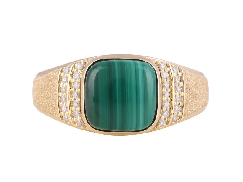 14K Malachite Ring