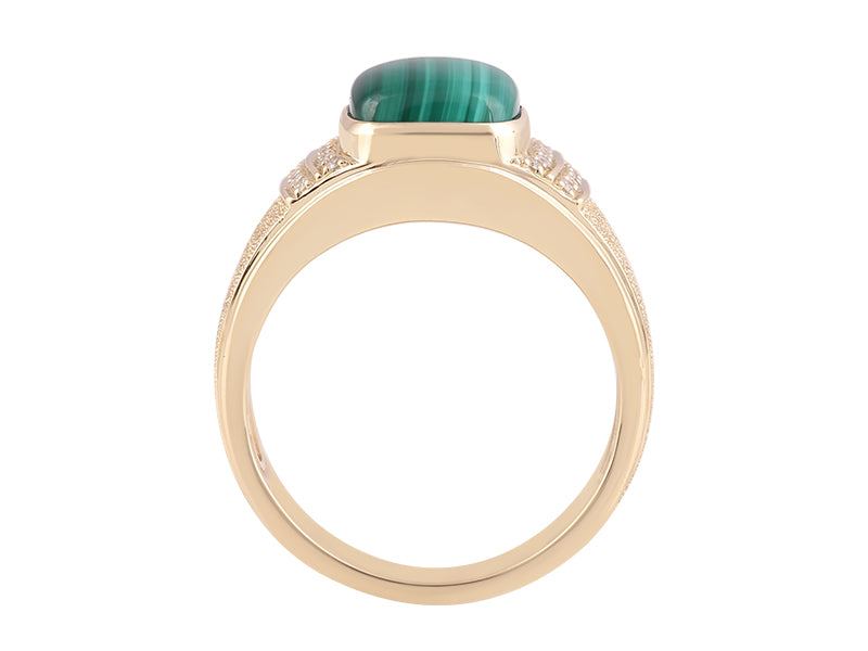 14K Malachite Ring