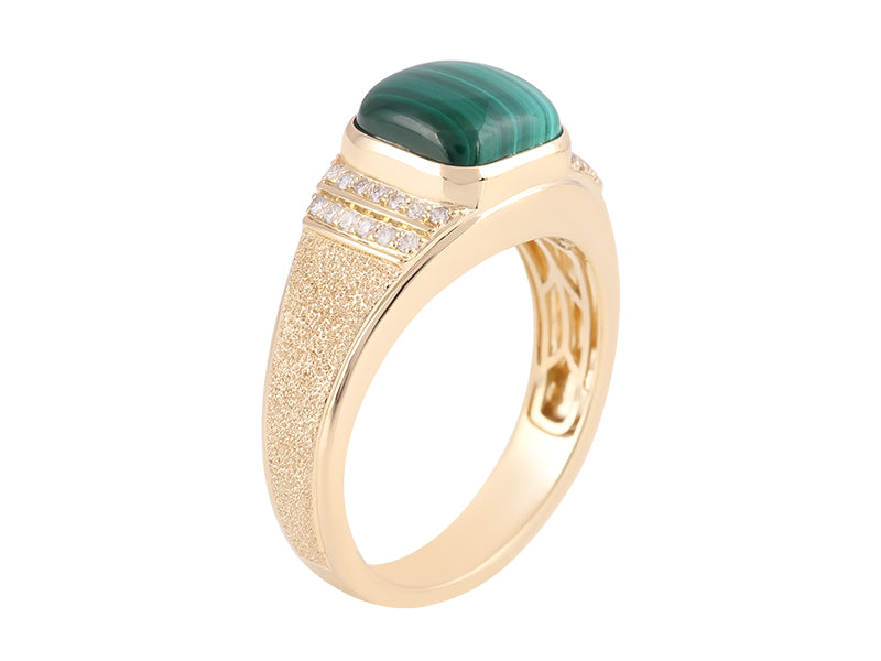 14K Malachite Ring