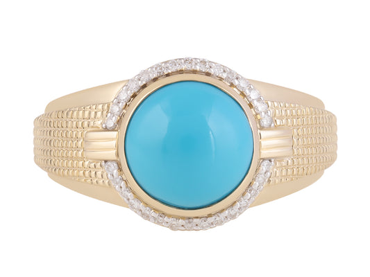 14K Sleeping Beauty Turquoise Ring