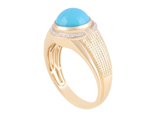 14K Sleeping Beauty Turquoise Ring