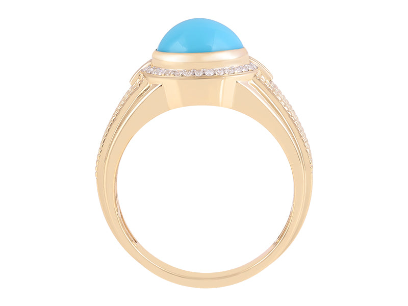 14K Sleeping Beauty Turquoise Ring