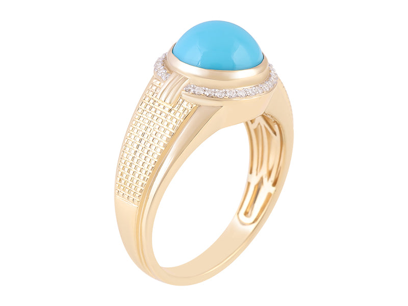 14K Sleeping Beauty Turquoise Ring