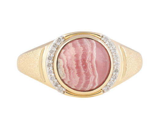 14K Rhodochrosite Ring