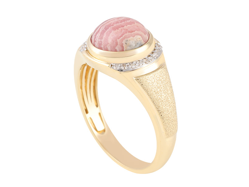14K Rhodochrosite Ring