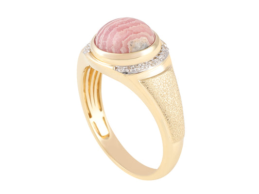 14K Rhodochrosite Ring