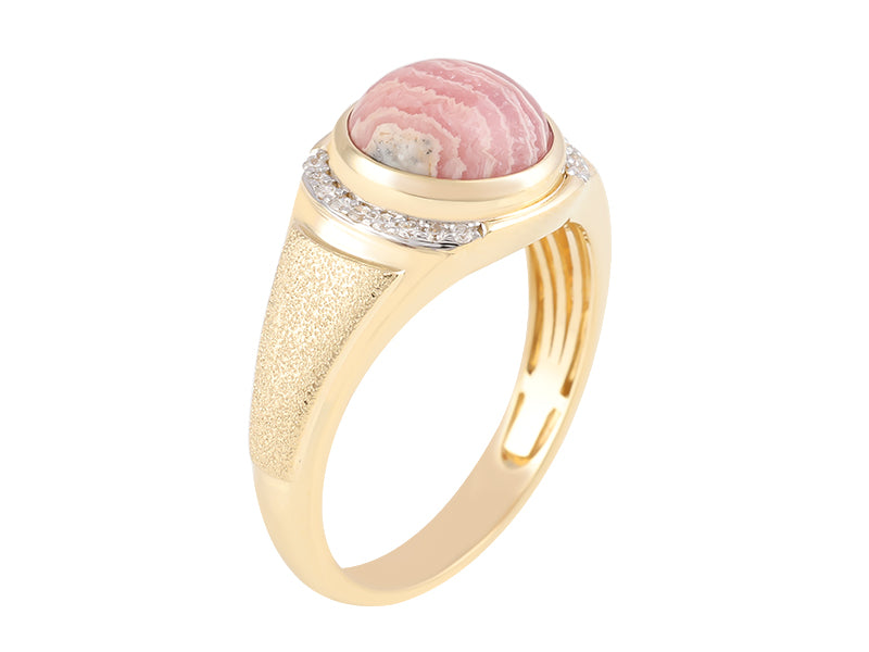 14K Rhodochrosite Ring