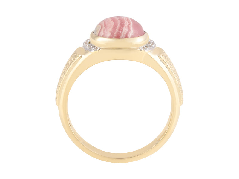 14K Rhodochrosite Ring