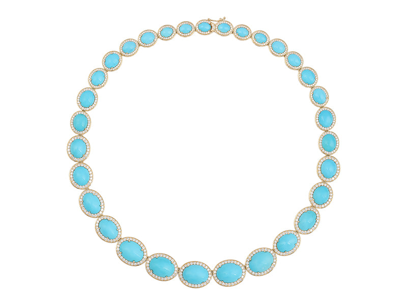 18K Sleeping Beauty Turquoise Necklace