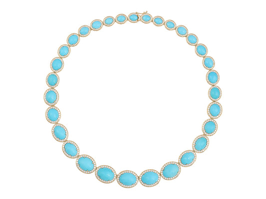 18K Sleeping Beauty Turquoise Necklace