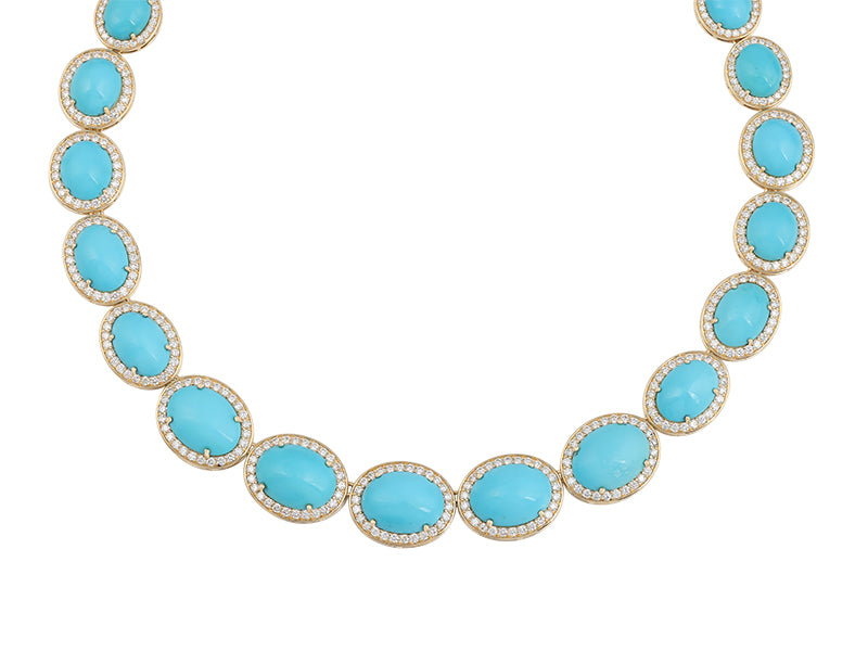 18K Sleeping Beauty Turquoise Necklace