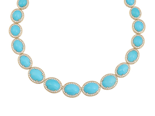 18K Sleeping Beauty Turquoise Necklace