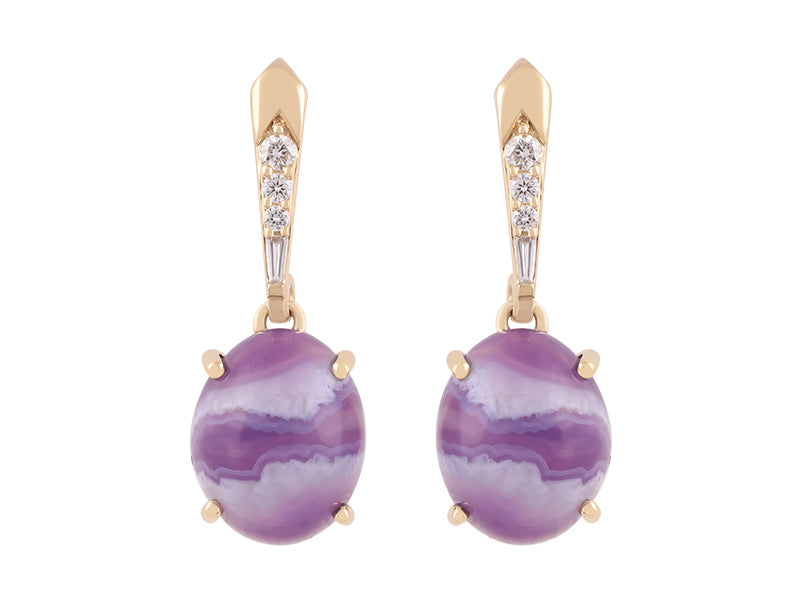18K Chalcedony Earrings