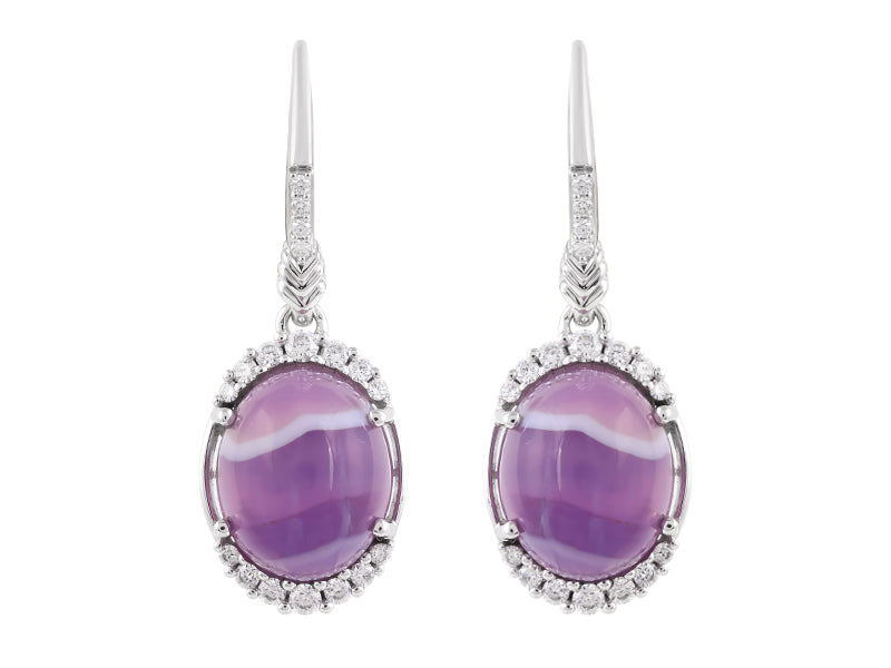 18K Chalcedony Earrings