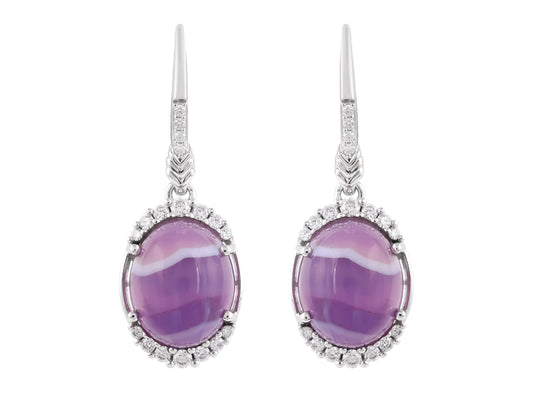 18K Chalcedony Earrings