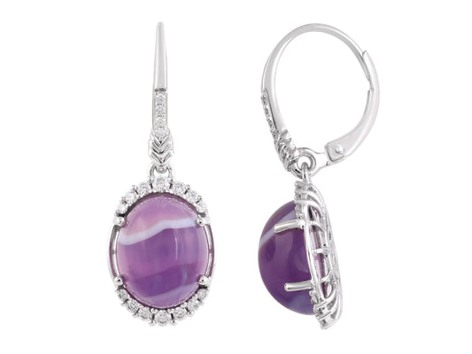 18K Chalcedony Earrings