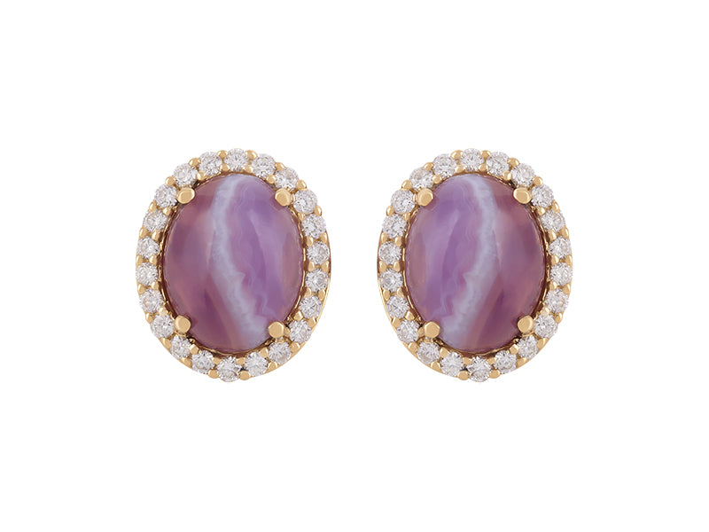 18K Chalcedony Earrings