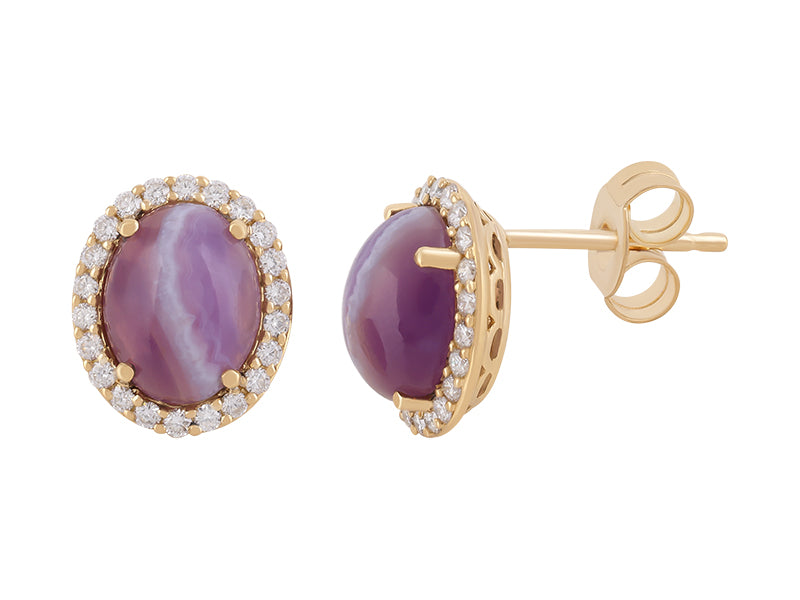 18K Chalcedony Earrings