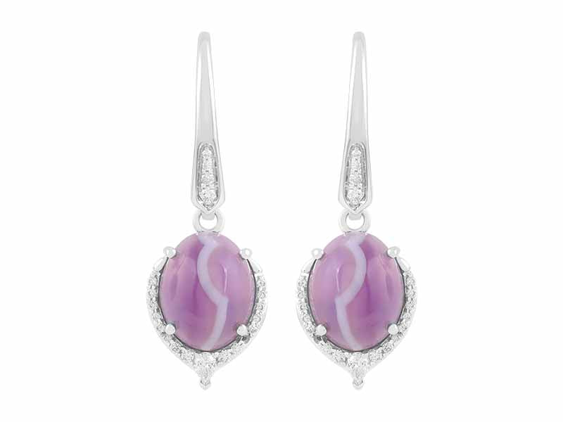 18K Chalcedony Earrings