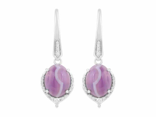 18K Chalcedony Earrings