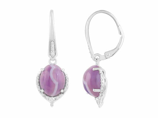 18K Chalcedony Earrings