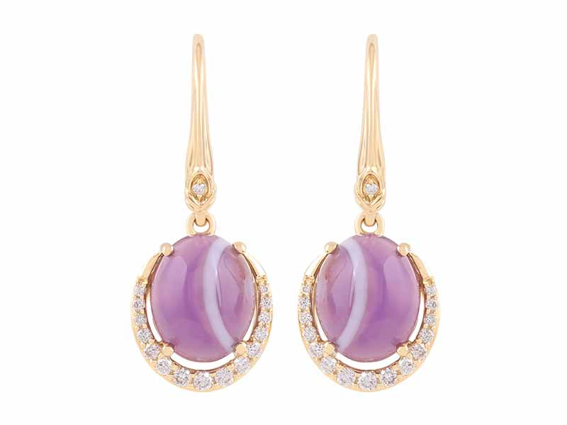 18K Chalcedony Earrings