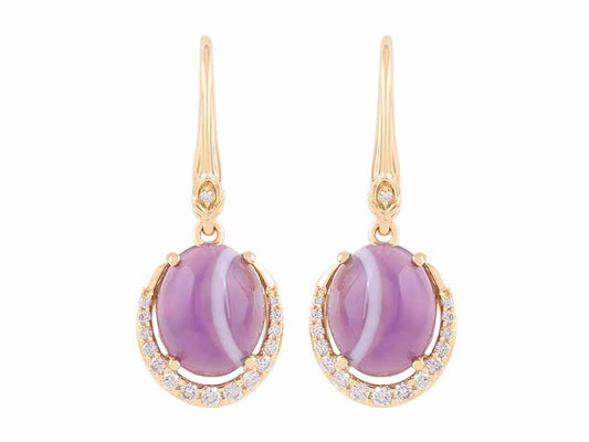 18K Chalcedony Earrings