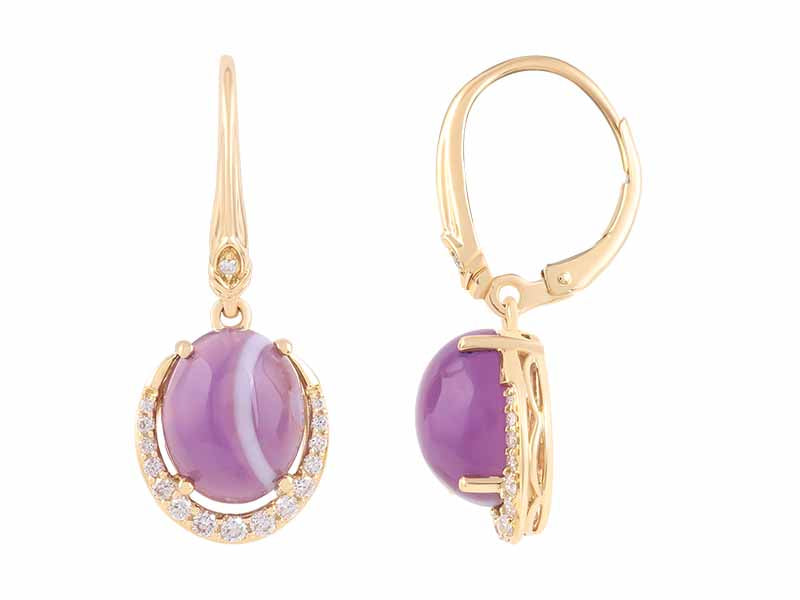 18K Chalcedony Earrings