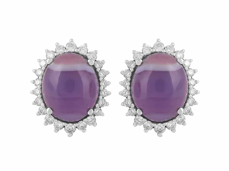 18K Chalcedony Earrings