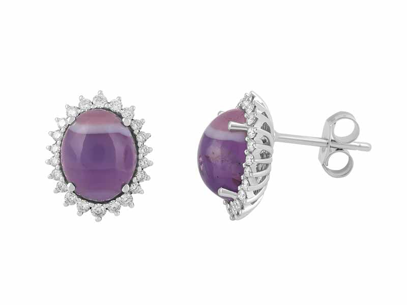 18K Chalcedony Earrings