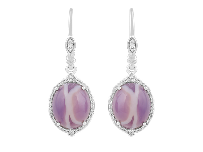 18K Chalcedony Earrings