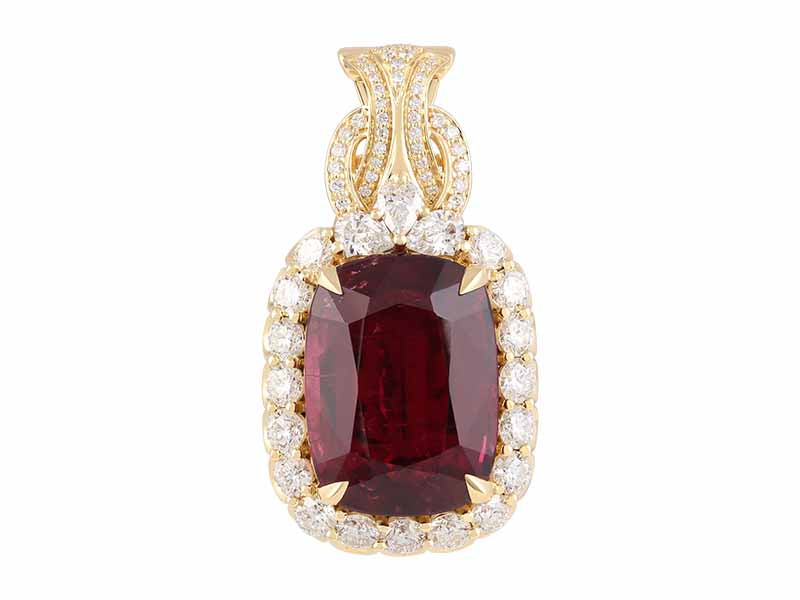 18K Rubellite Necklace