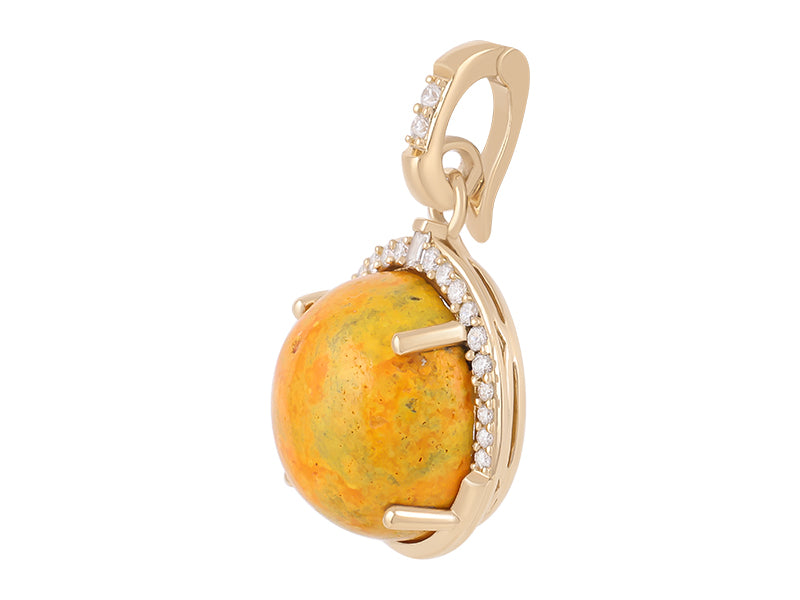 18K Bumble Bee Jasper Necklace