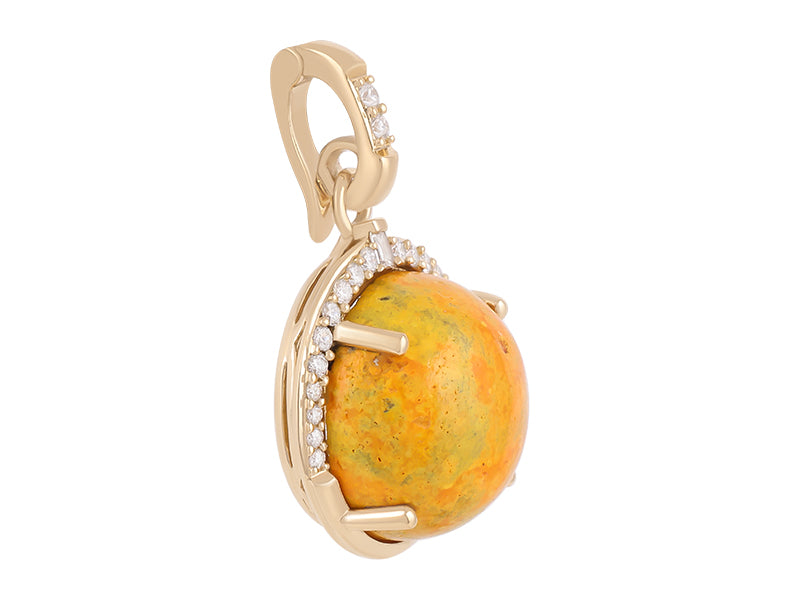 18K Bumble Bee Jasper Necklace