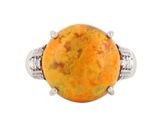 18K Bumble Bee Jasper Ring
