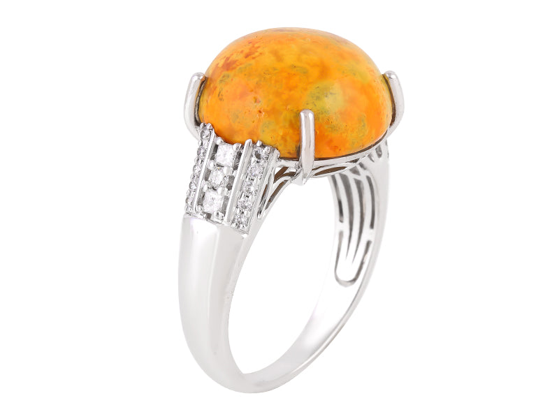 18K Bumble Bee Jasper Ring