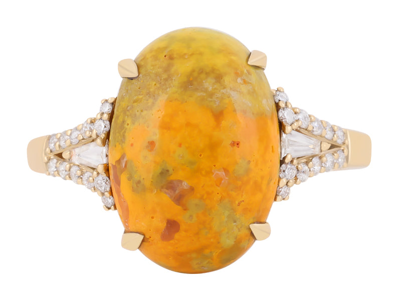 18K Bumble Bee Jasper Ring