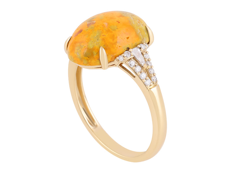 18K Bumble Bee Jasper Ring