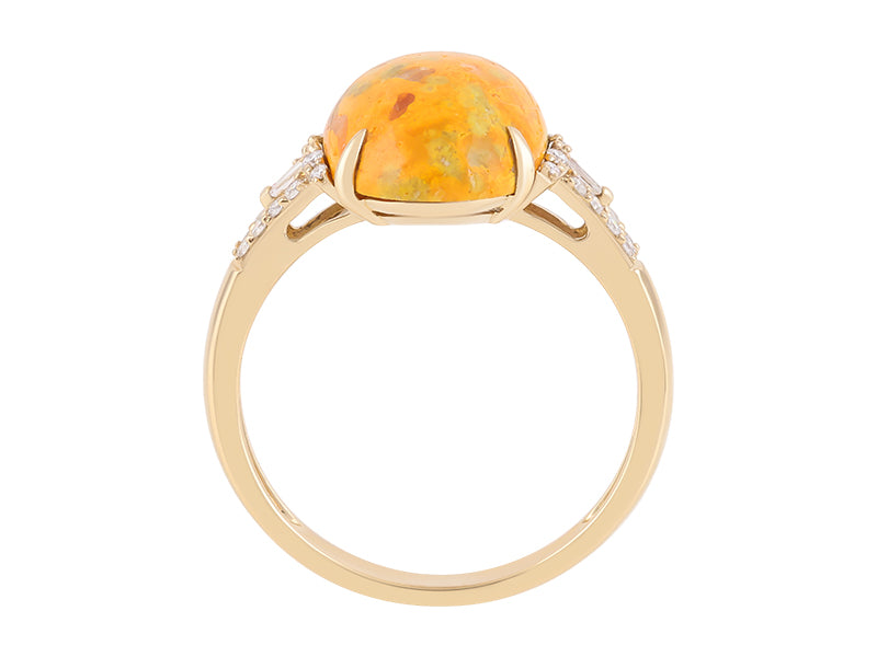 18K Bumble Bee Jasper Ring
